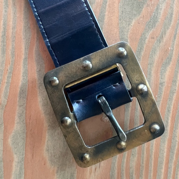 Arrow Other - Arrow Belt of California - Vintage Leather Navy Belt with Brass Buckle
